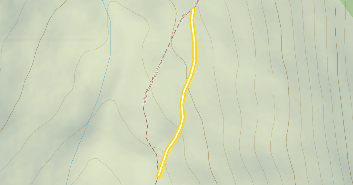 Map preview of Indian Creek Pass Winter Trail