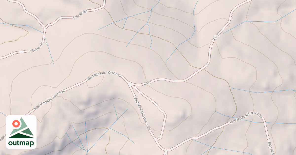 Map of BALD MOUNTAIN T13