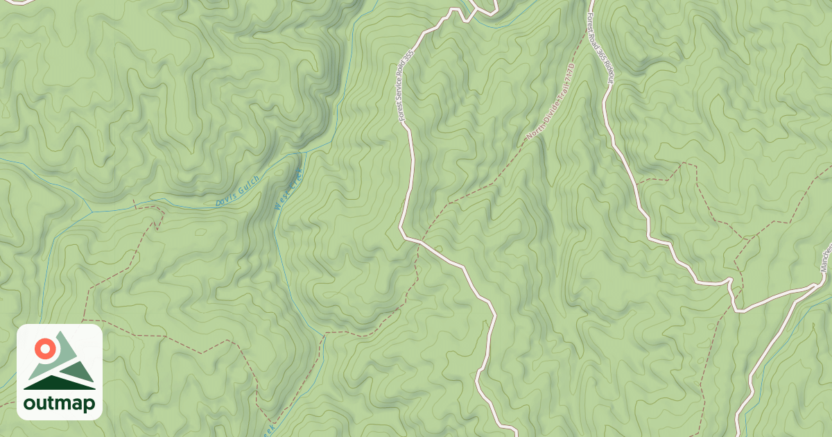 Map of WEST CREEK SPUR