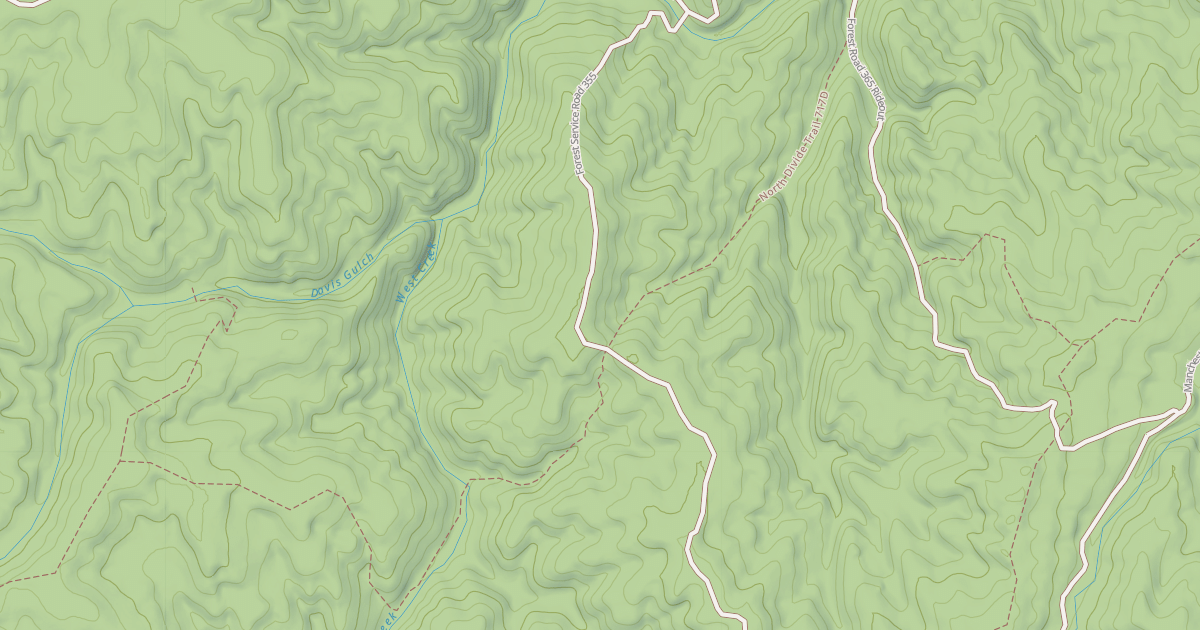 Map preview of WEST CREEK SPUR