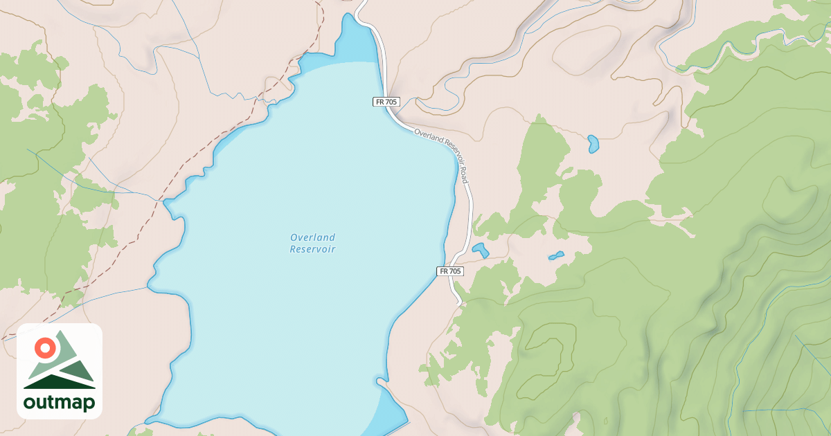 Map of OVERLAND RESERVOIR