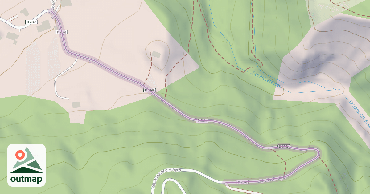 Map of Route des Ayes