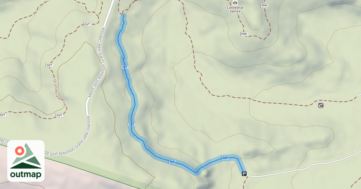 Map of South Kinnickinnick Trail