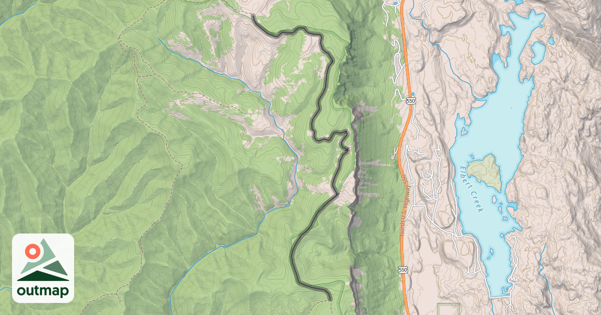 Map of Upper Dutch Creek Trail