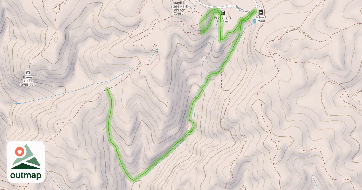 Map of Preacher's Hollow Trail