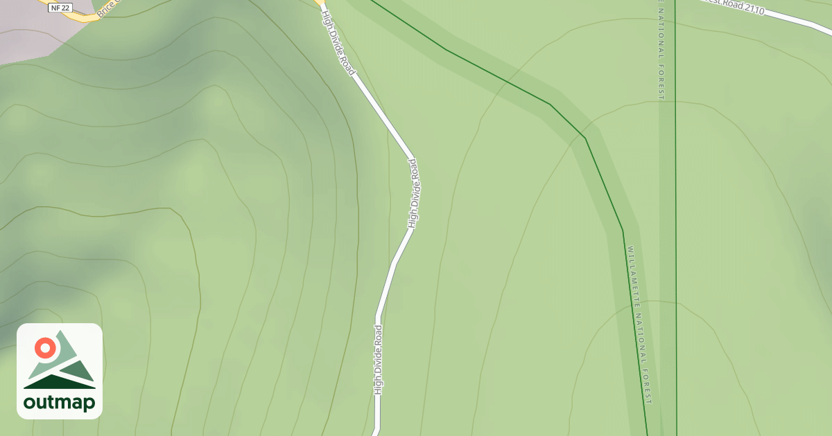 Map of HIGH DIVIDE