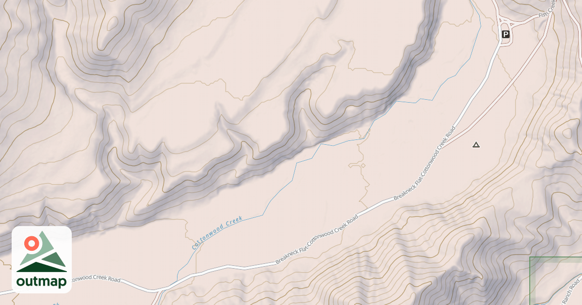 Map of BREAKNECKFLAT COTTONWOOD CREEK