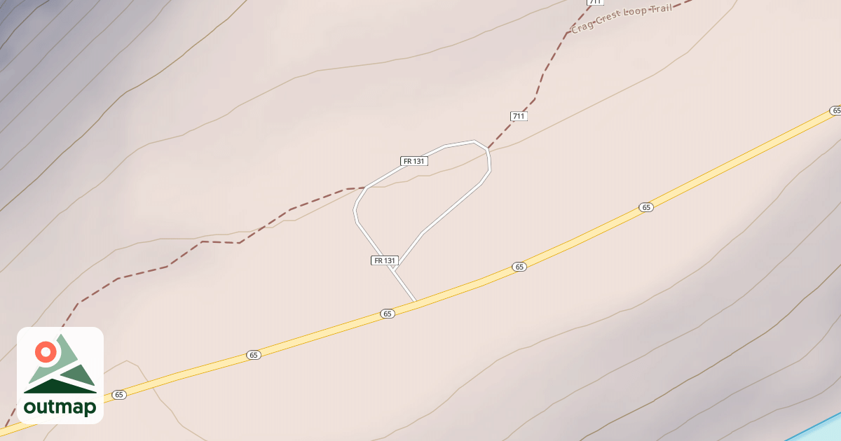 Map of CRAG CREST WEST PARKING