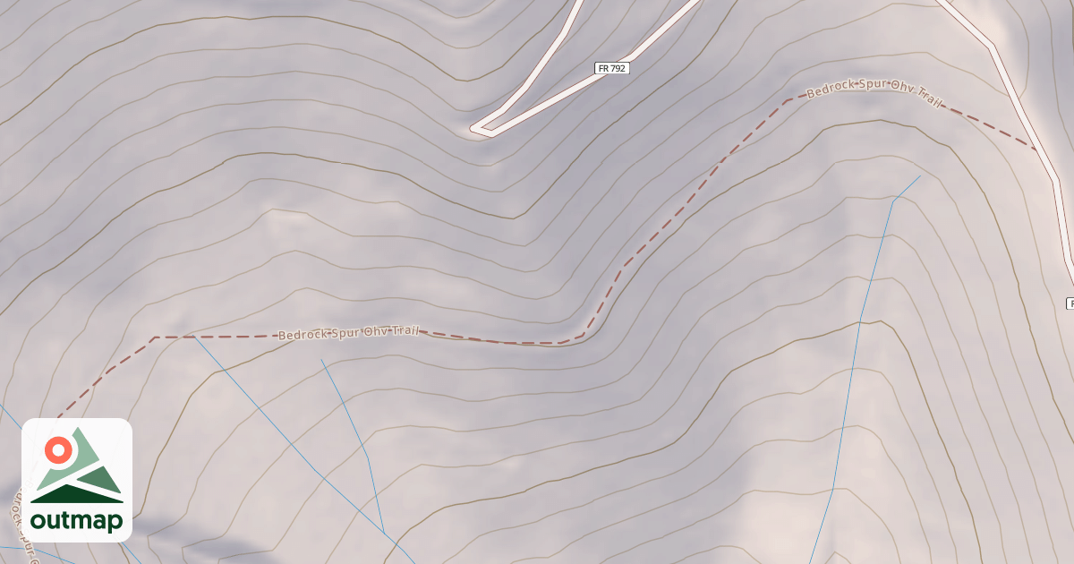 Map of Bedrock Spur Ohv