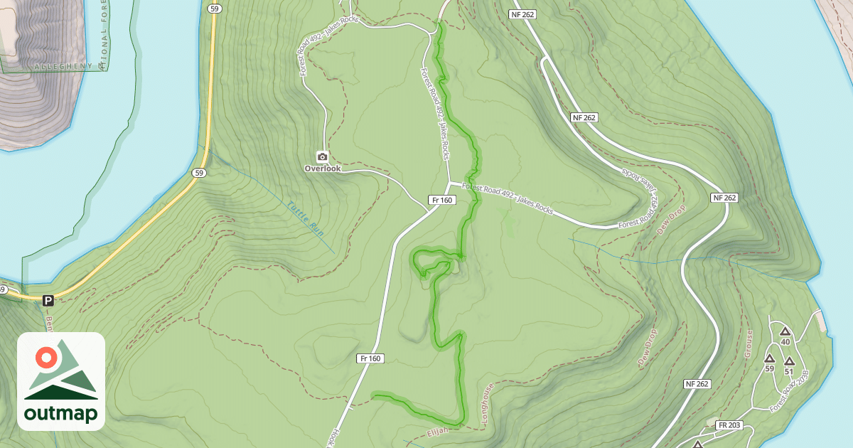 Map of Coal Knob