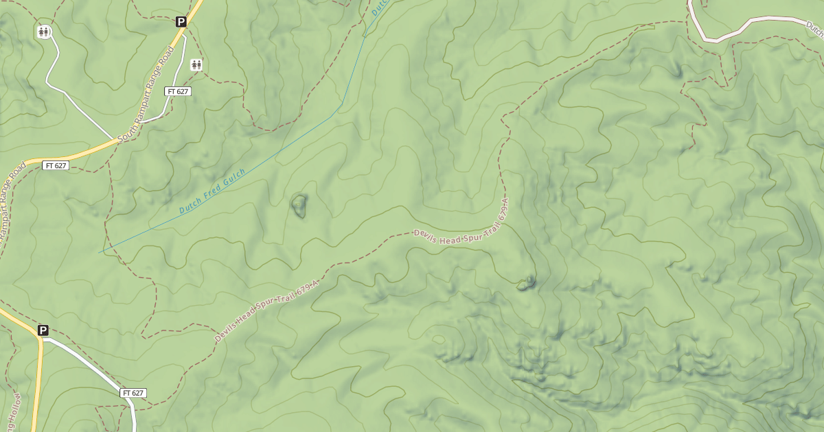 Map preview of DEVILS HEAD SPUR