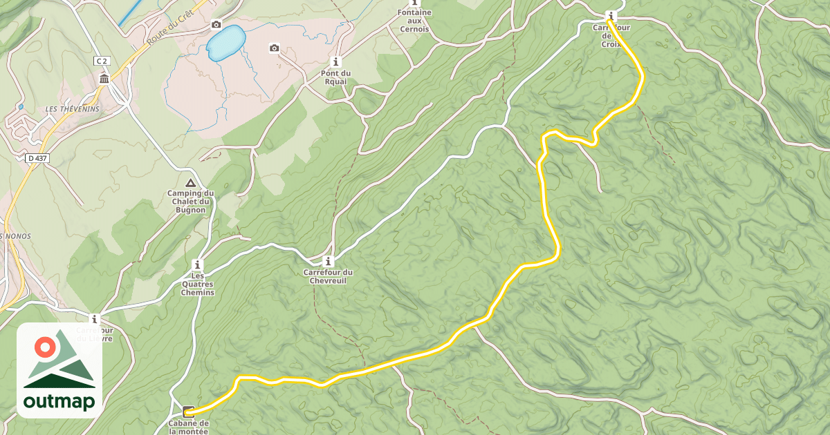 Map of Route forestière du mont noir