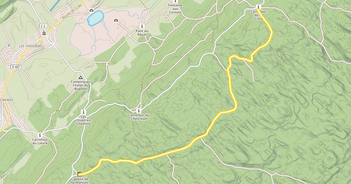 Map preview of Route forestière du mont noir