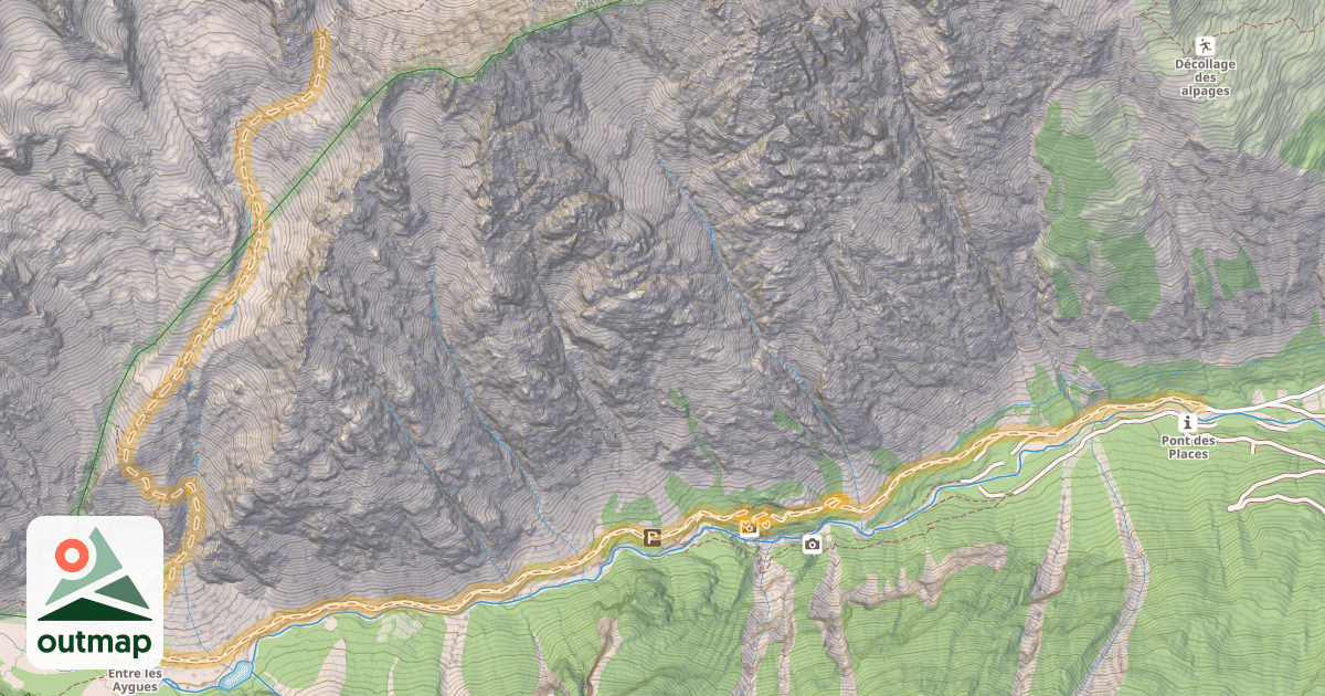 Map of Collet du Rascrouset — Pont des Places