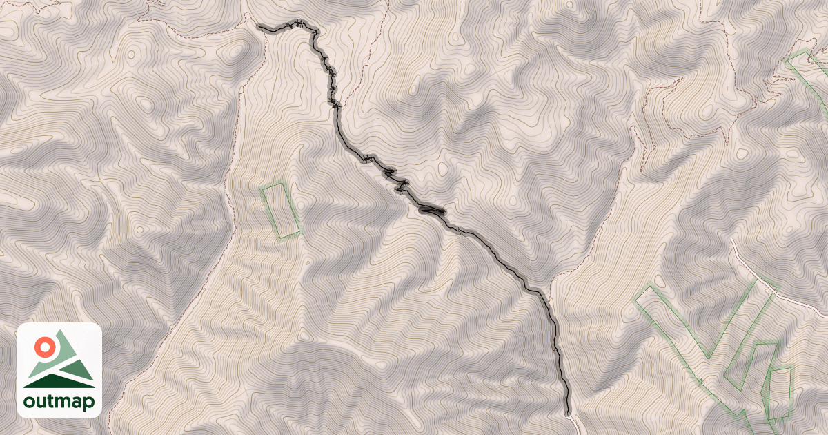 Map of North Fork Deer Creek Trail #157