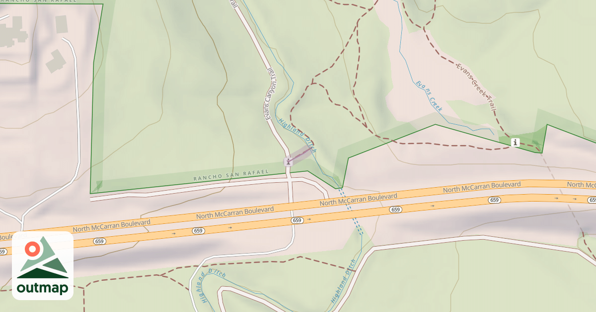 Map of Rancho Connector Trail