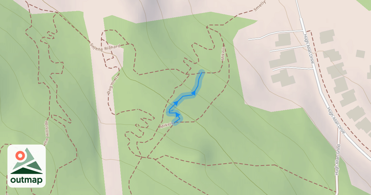 Map of Mike's Gulley