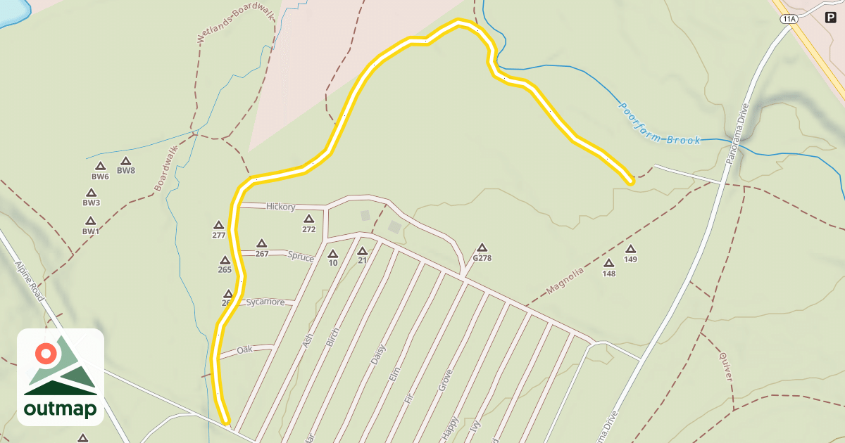 Map of Brook Run