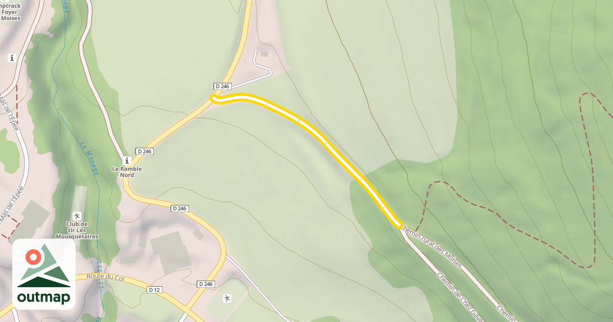 Map of Chemin rural des Moises