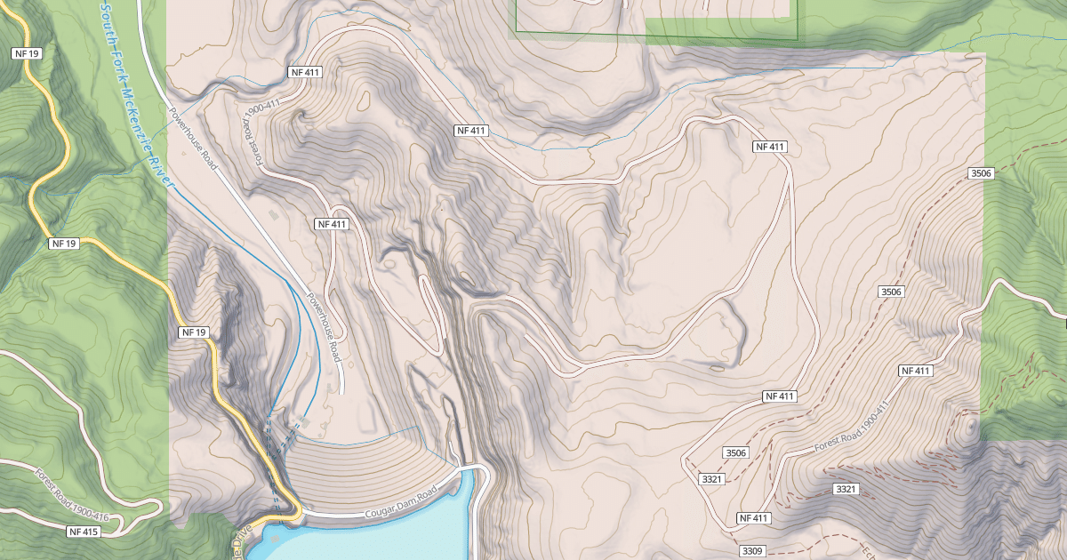Map preview of COUGAR CR.