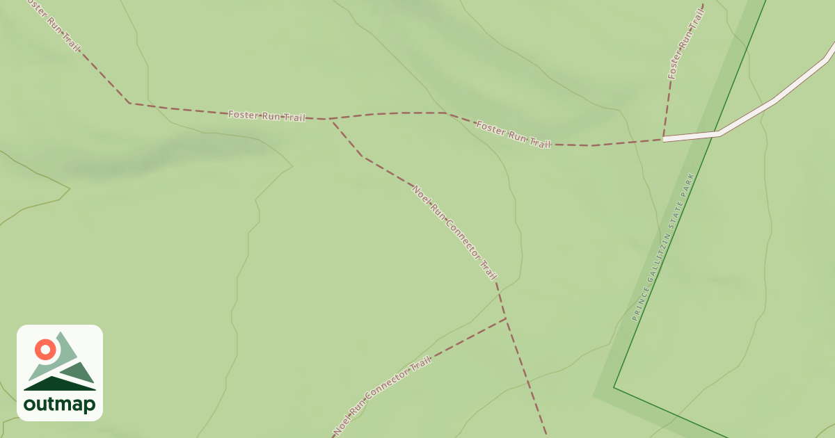 Map of Prince Gallitzin State Park Trails