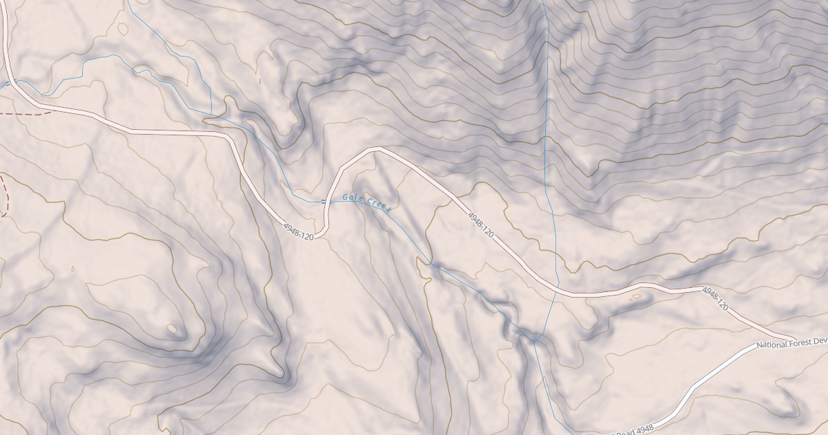 Map preview of NORTH GALE CREEK
