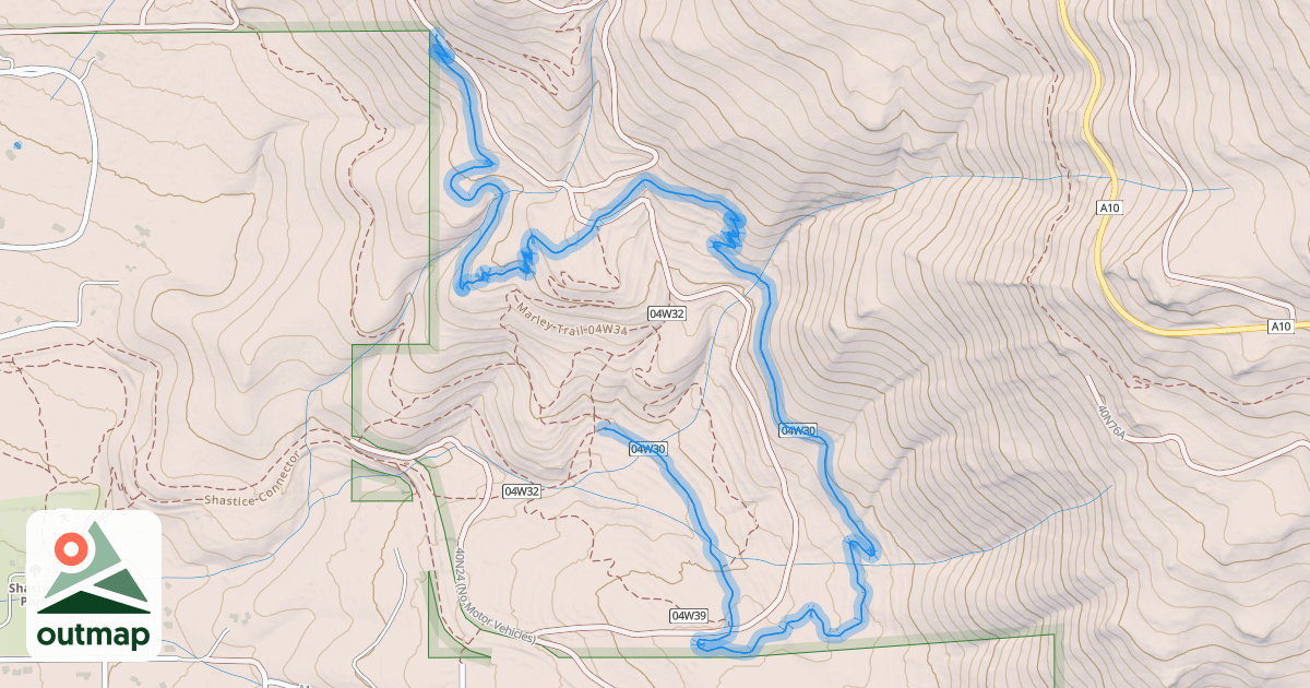 Map of Gateway Trail 04W30
