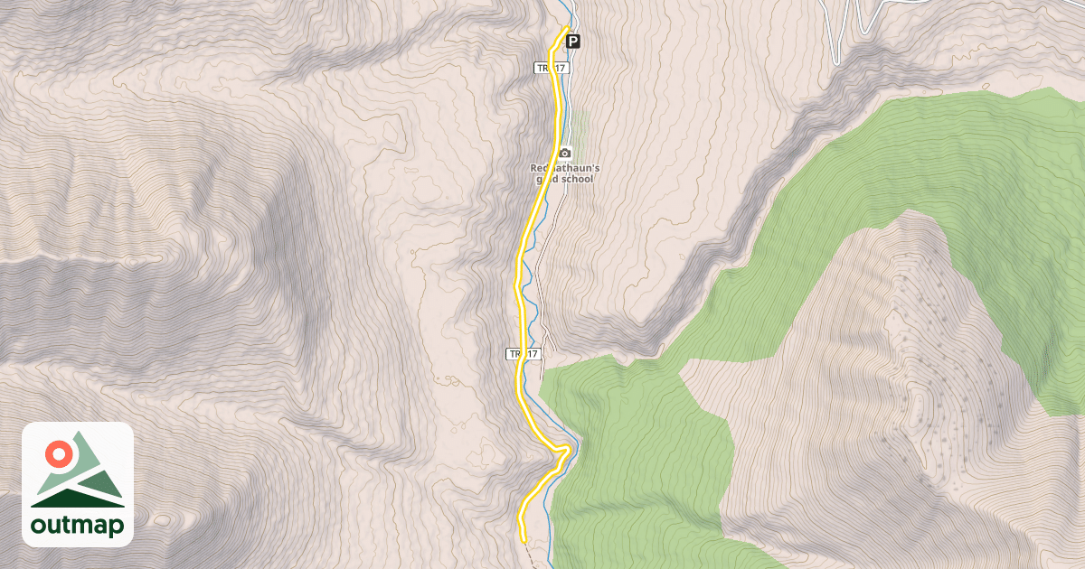 Map of Resurrection Pass Trail