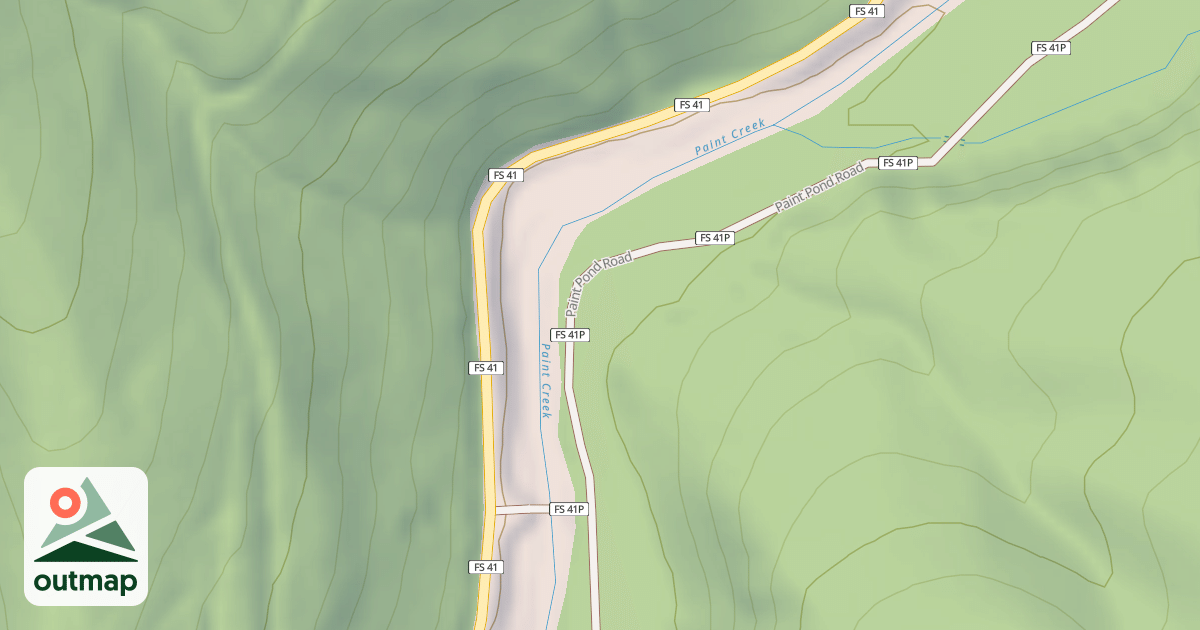 Map of PAINT POND OVERFLOW