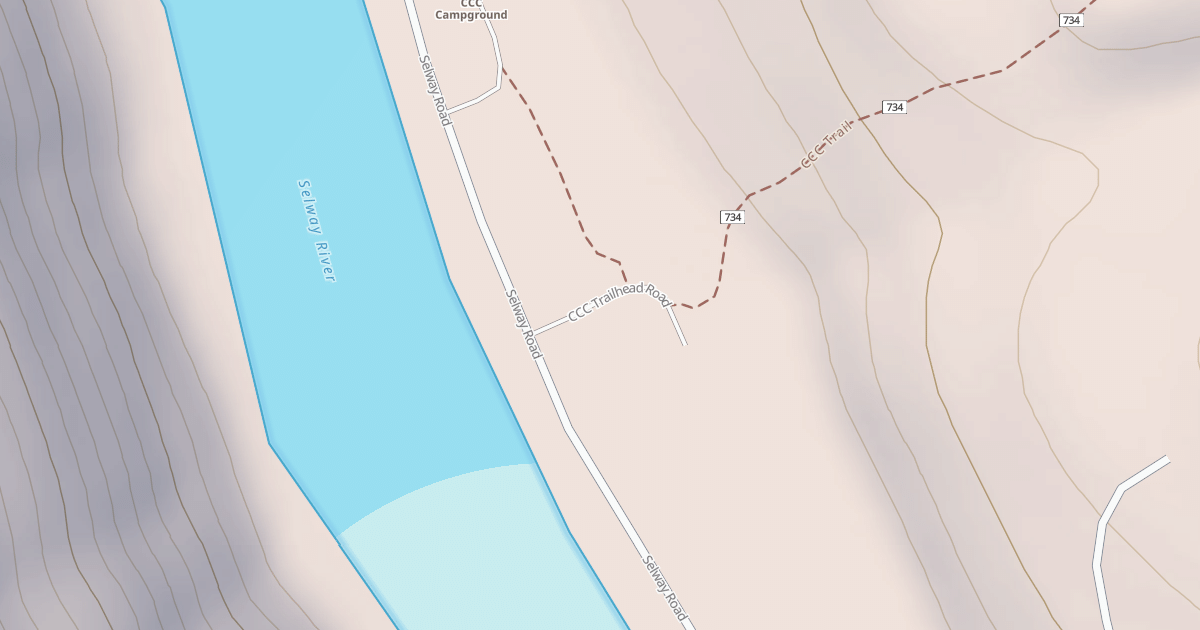 Map preview of CCC TRAILHEAD