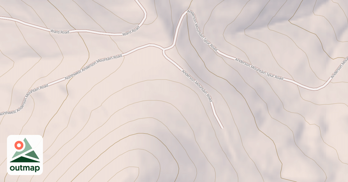 Map of ANDERSON MOUNTAIN