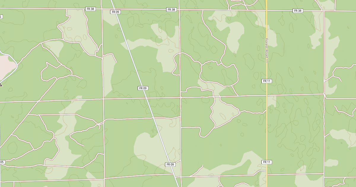Map preview of USFS Motor Vehicle Use Map Roads {2359A408-ECEE-4339-AA8D-B152618E785D}