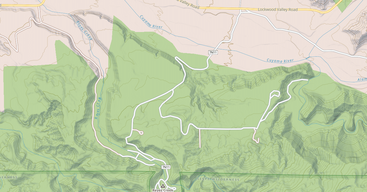 Map preview of REYES CREEK