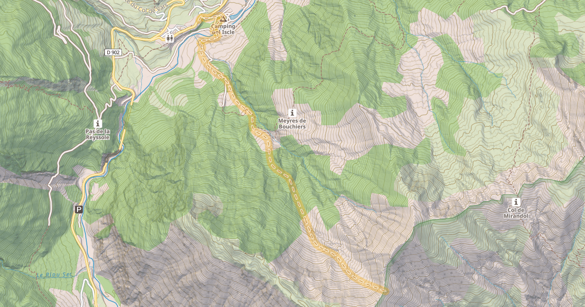 Map preview of Tête de l'Homme — Saint-Paul-sur-Ubaye