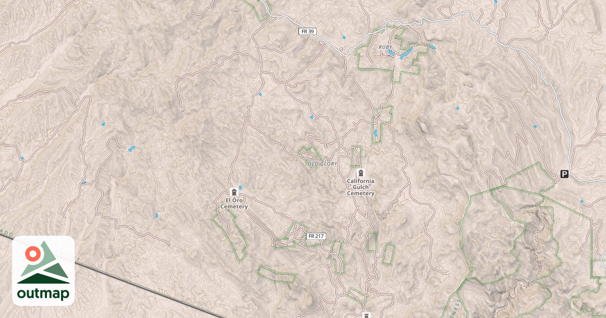Map of CALIFORNIA GULCH