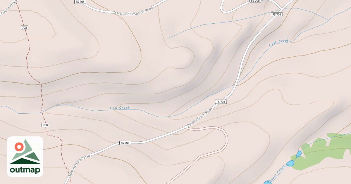 Map of Sp Tie In - Stevens Gulch Both