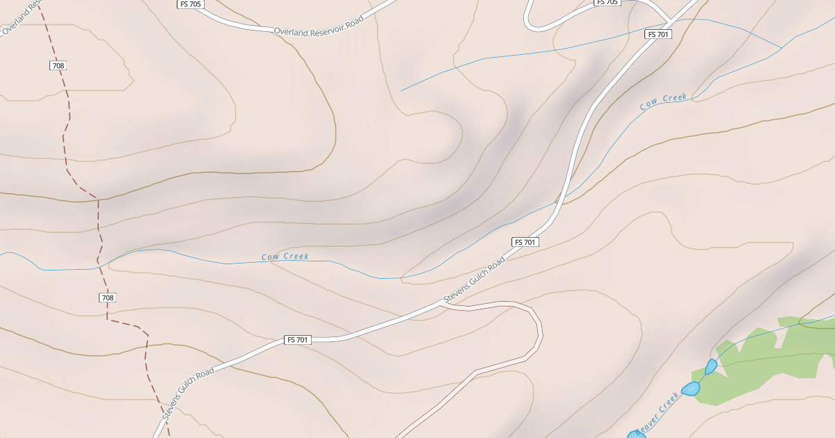 Map preview of Sp Tie In - Stevens Gulch Both