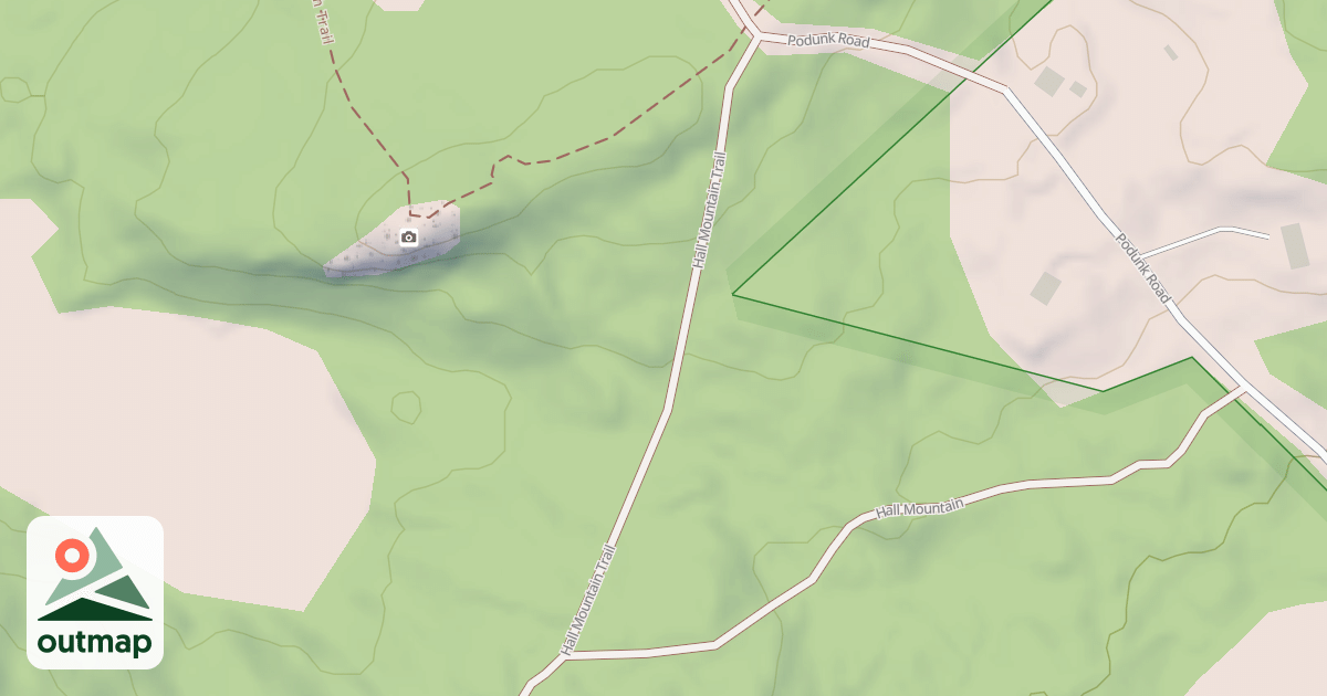 Map of Hall Mountain