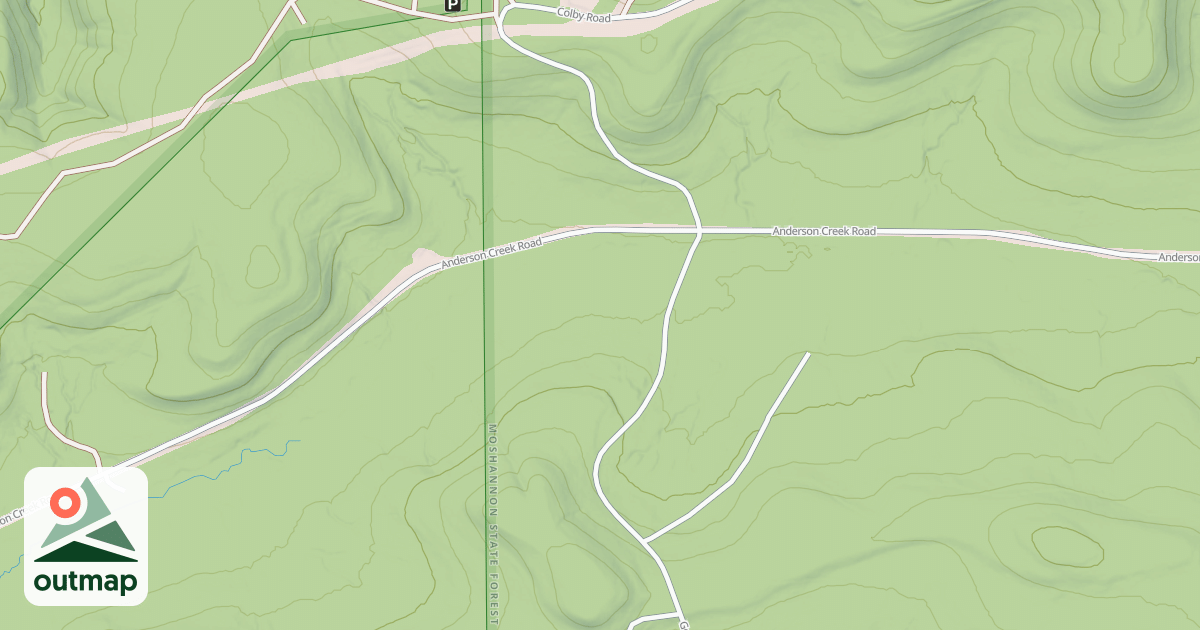 Map of S.B. Elliott State Park Snowmobile Trails