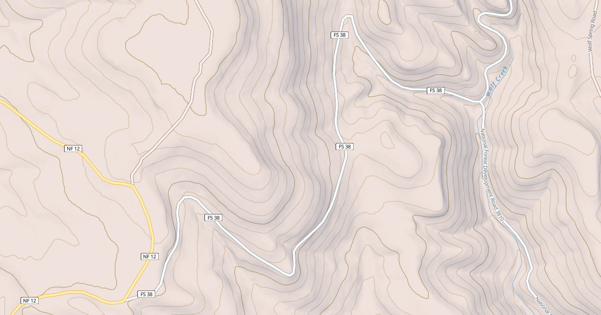 Map preview of USFS National Forest System Roads {572279A4-D682-46AA-BB7D-153E6BEBAEA3}