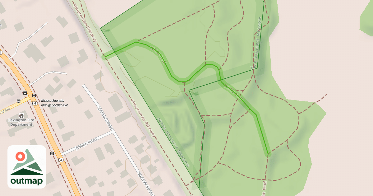 Map of White trail