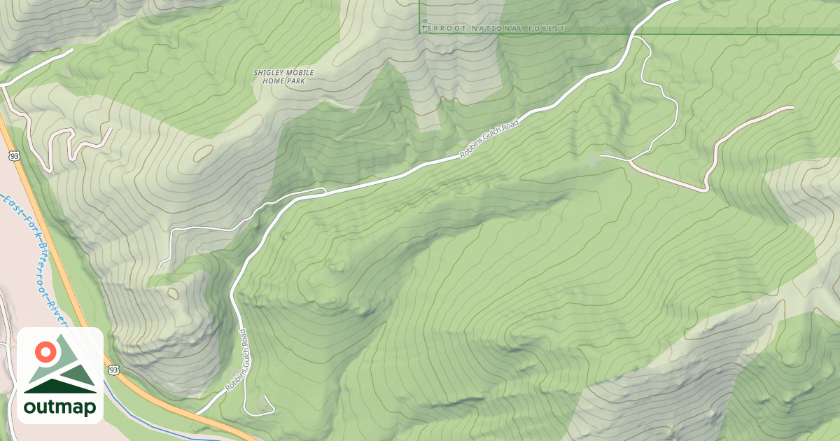 Map of (FDR) ROBBINS GULCH