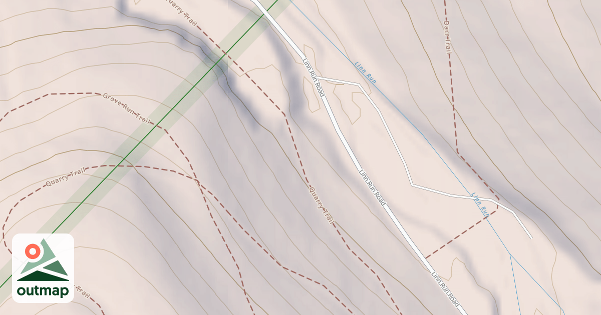 Map of Laurel Highlands Snowmobile Trail (Northern)