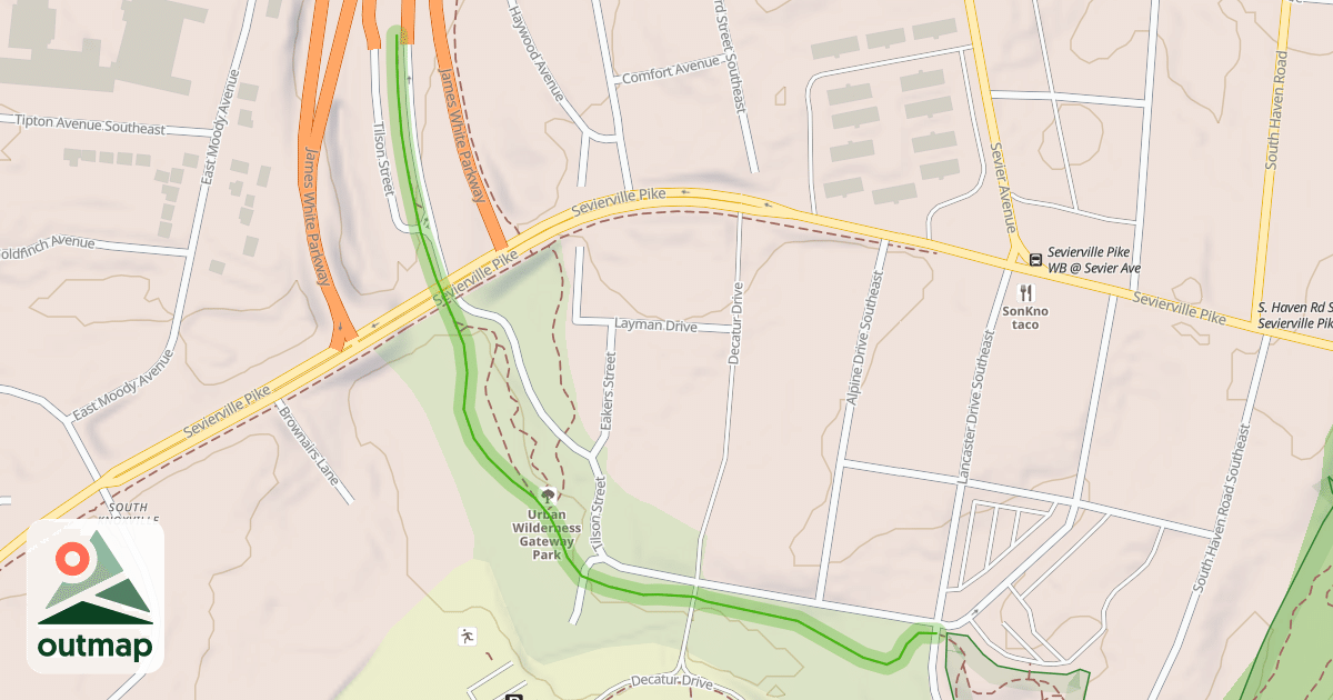Map of UW Gateway Park Greenway