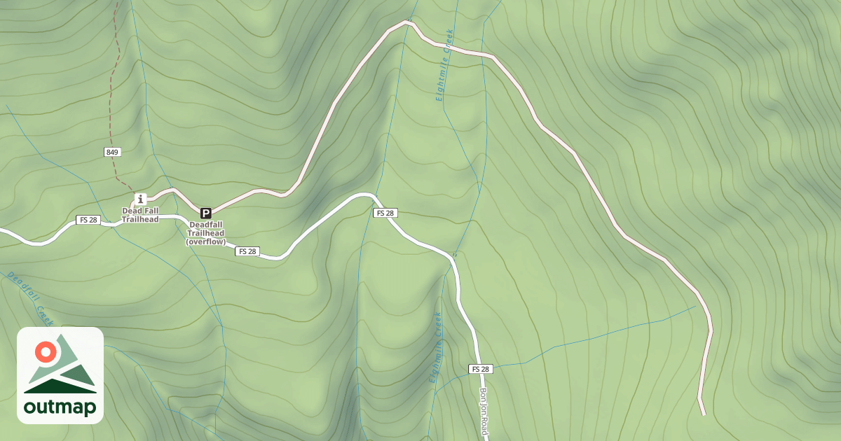 Map of USFS National Forest System Roads {9A0DC3A0-C719-42DE-8084-EABB89B05DE0}