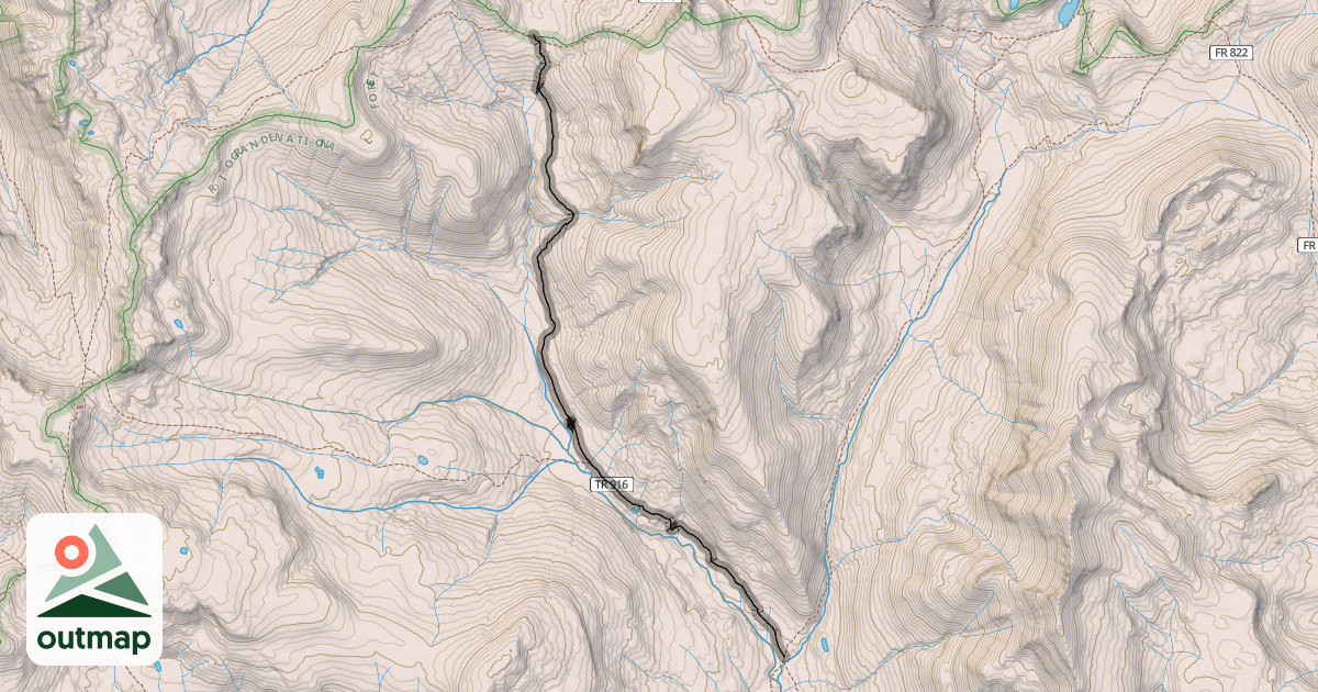Map of East Fk. Middle Pole Trail
