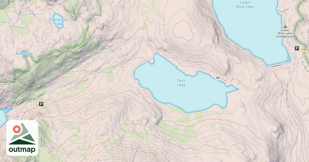 Map of BLUE LAKES