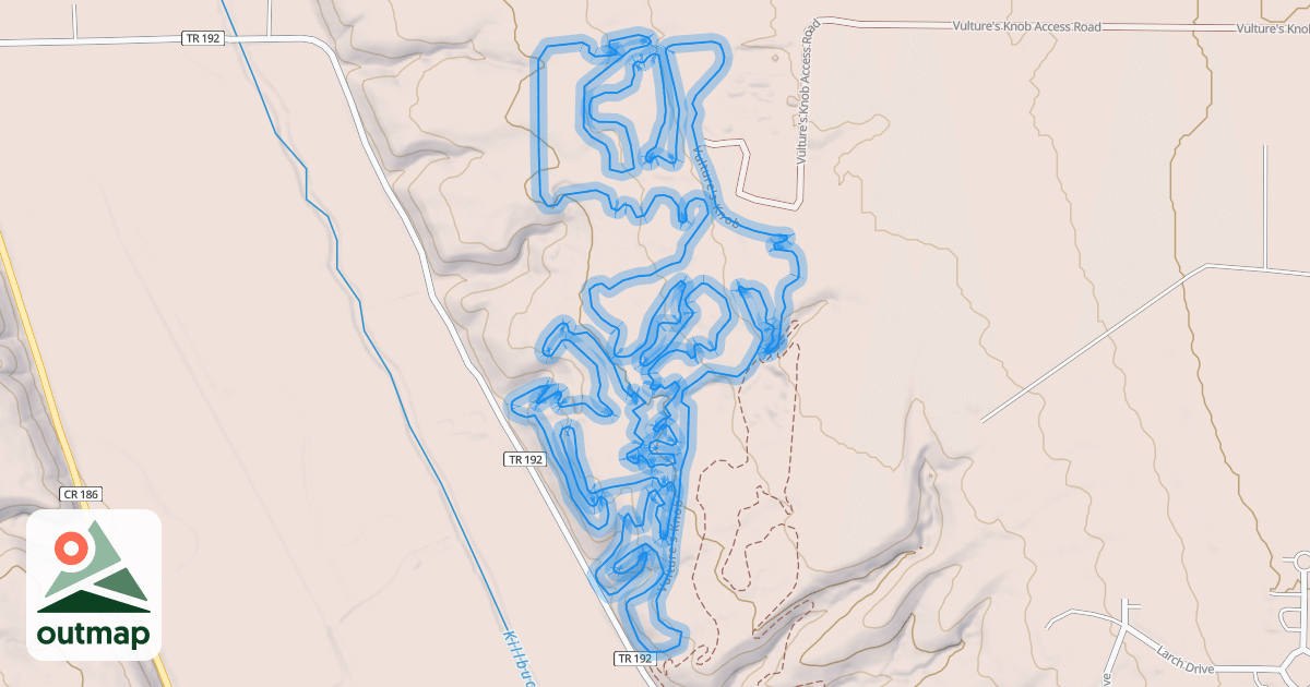 Map of Vulture's Knob