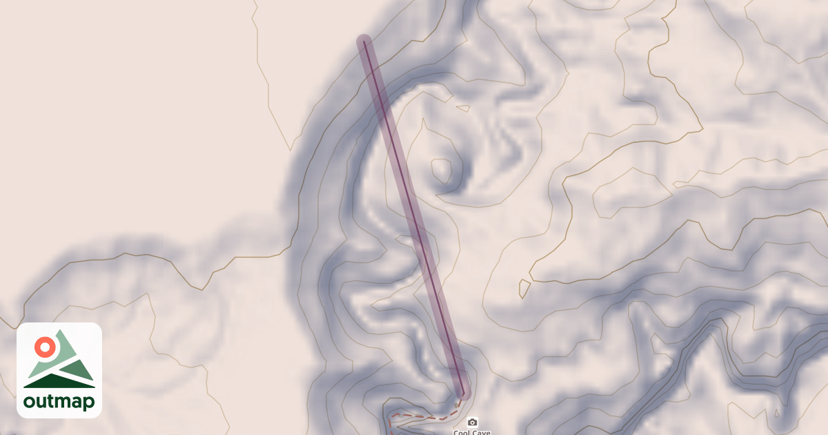 Map of Shepherd's Loop Rappel Route
