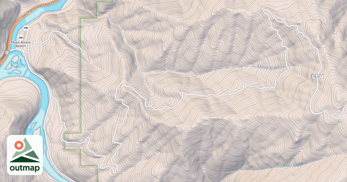 Map of COOLWATER RIDGE